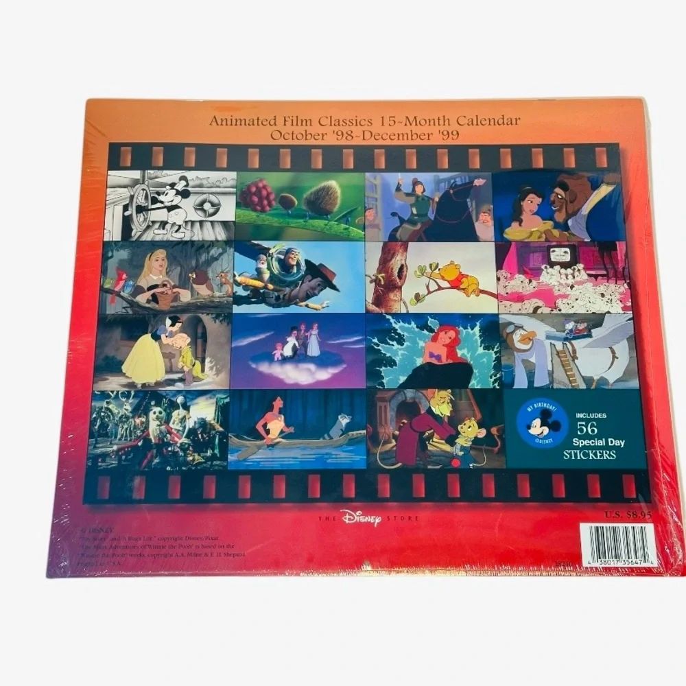 Disney Animated Film Classics 15-Month Calendar (Oct ’98–Dec ’99)match 2026-2027